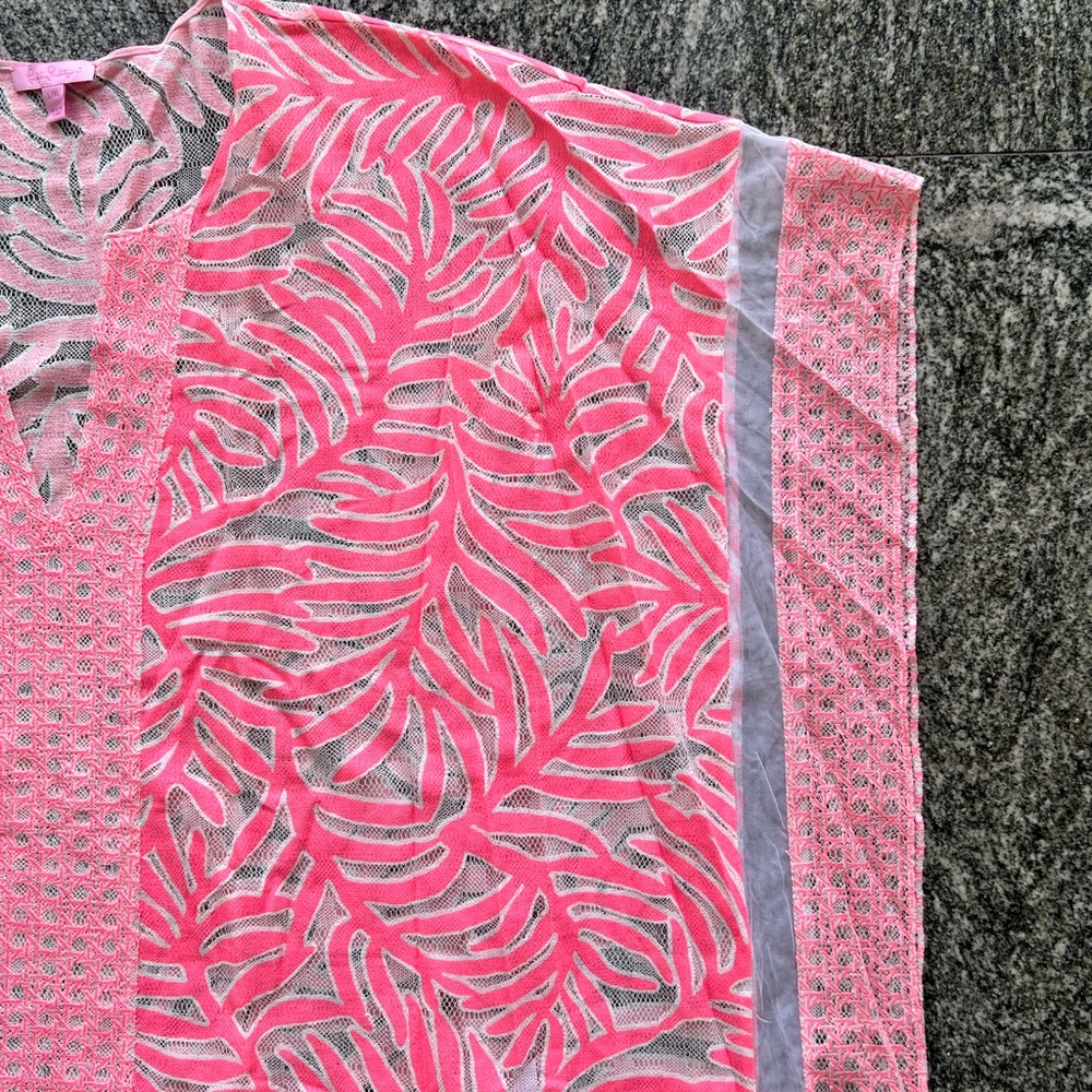 Lilly Pulitzer Pink and White Swim Coverup